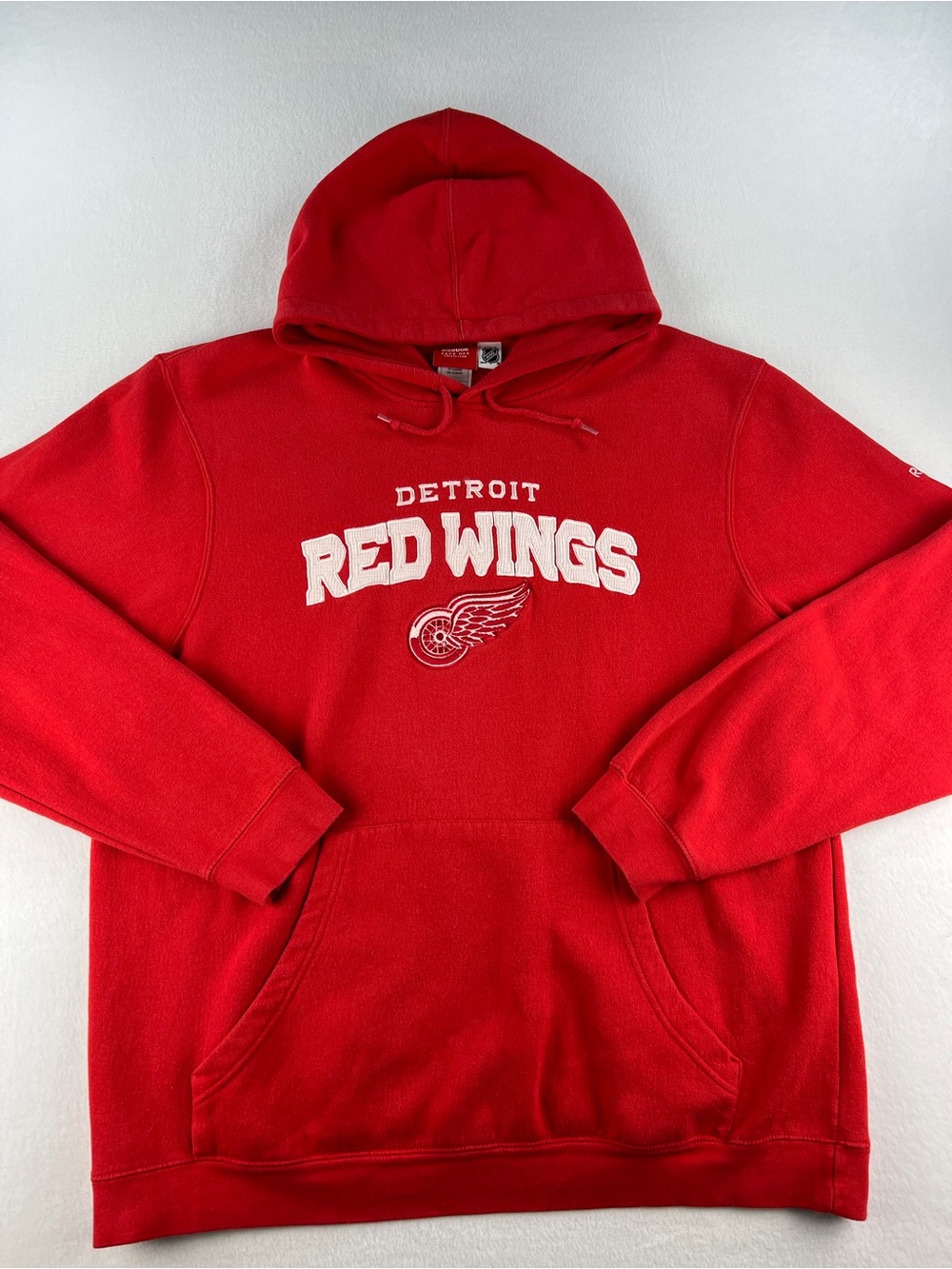 Vintage Y2K Reebok Detroit Red Wings Face Off Collection Pullover Hoodie Size XL